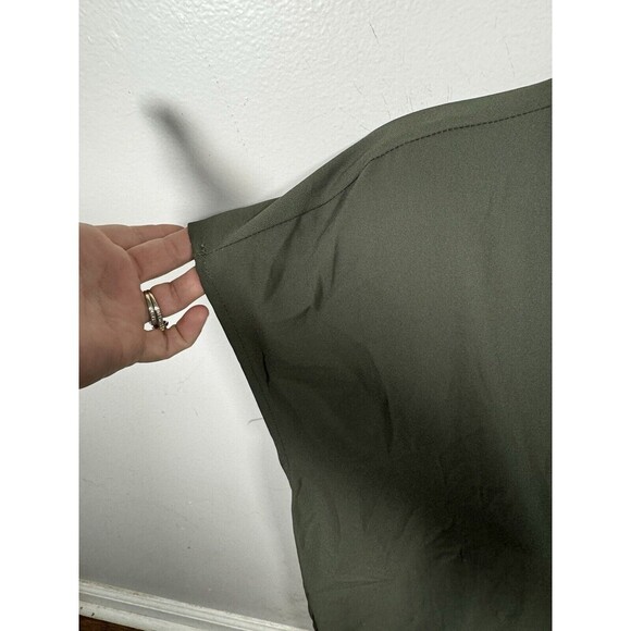 KARLIE Polyester Army Green Midi Dress - Size Small - Picture 2 of 7